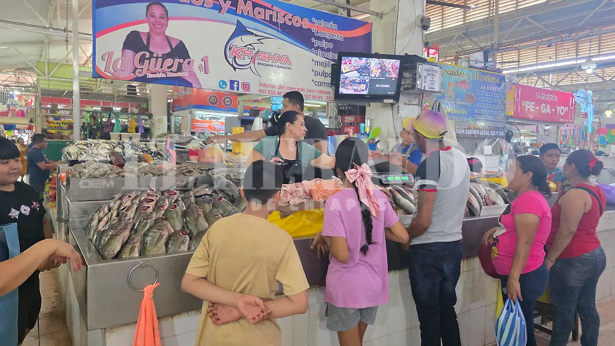 Mercados pescado mariscos ventas Tuxtla