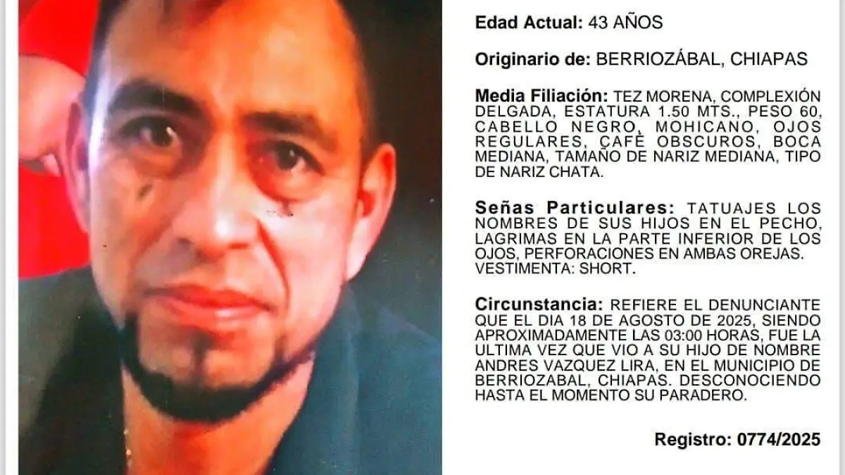 persona desaparecida