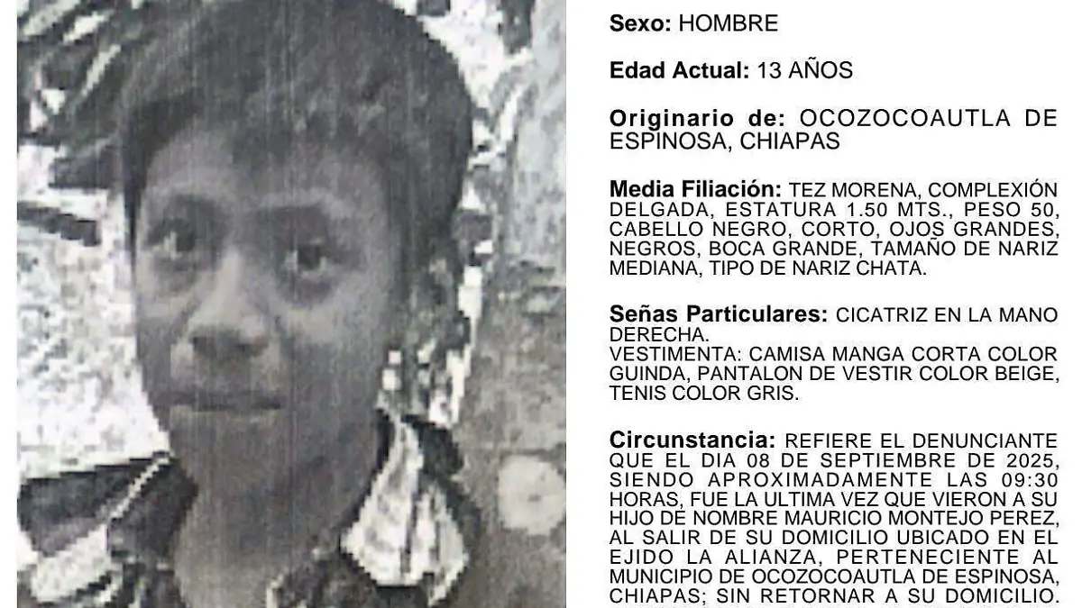 persona desaparecida