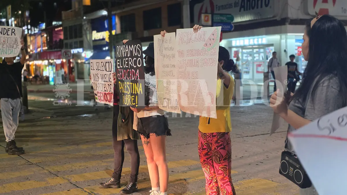 Manifestación bloqueos Palestina Tuxtla