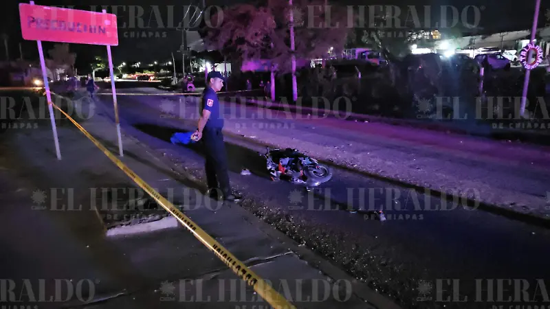 Motociclista muere en accidente