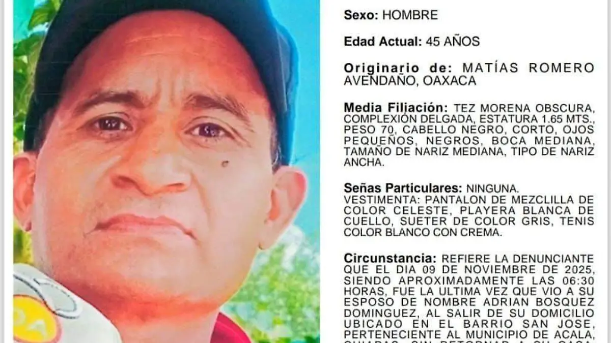 persona desaparecida