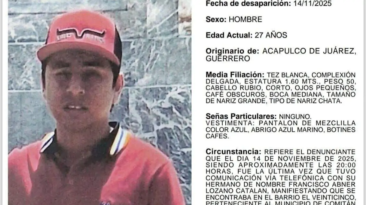 persona desaparecida