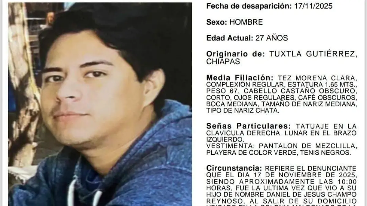 persona desaparecida