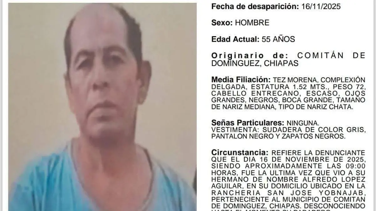 persona desaparecida