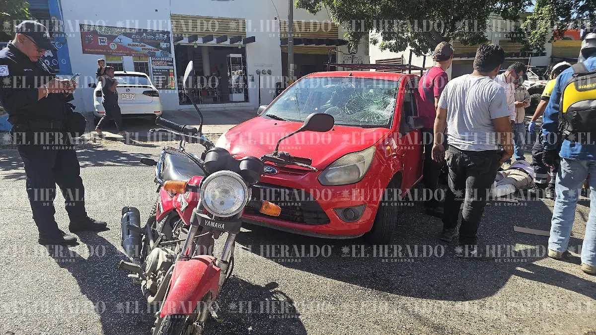 Motociclista lesionado