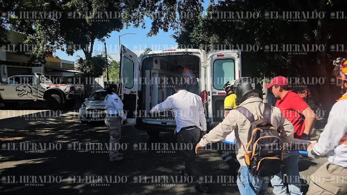 Motociclista lesionado