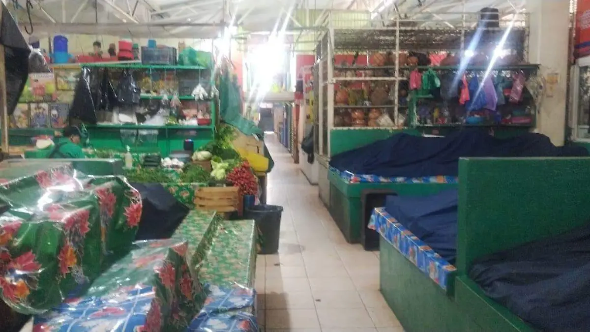 Mercado público casi vacío