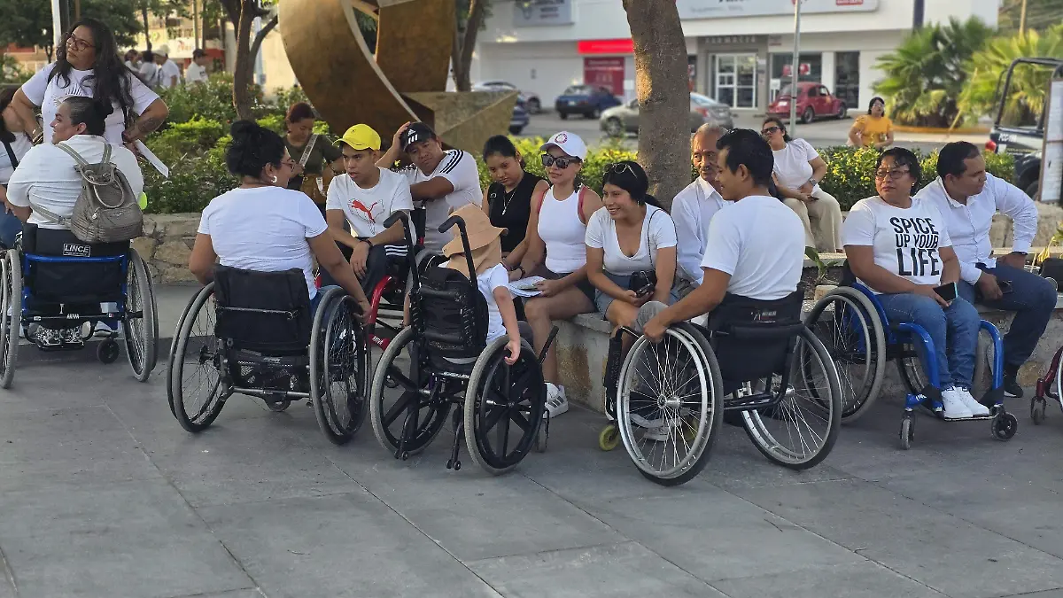 Grupo en sillas de ruedas