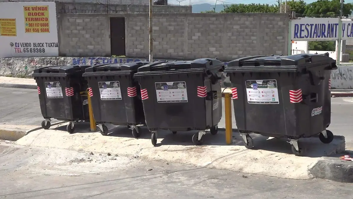 Veolia recolección de basura contenedores ayuntamiento de Tuxtla