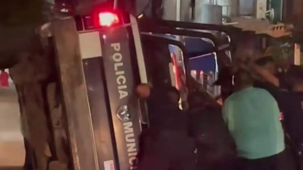 volcadura policía