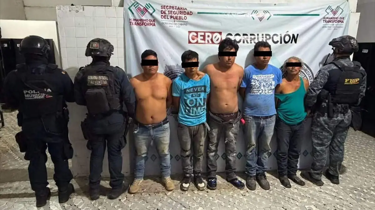 Cinco detenidos 