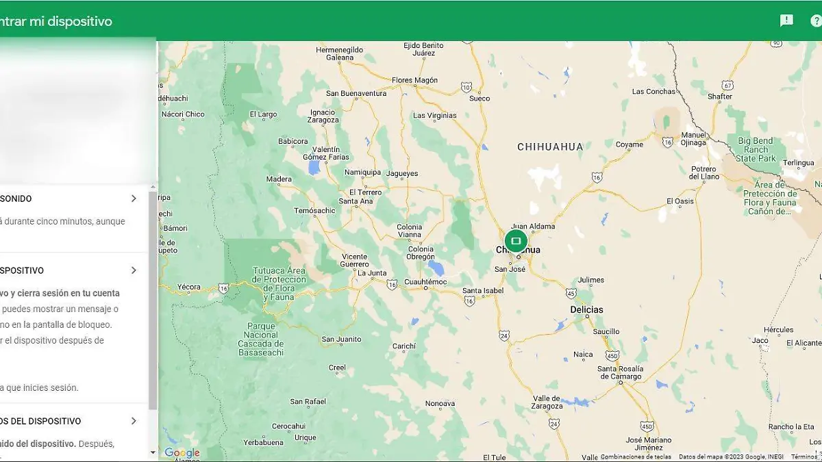 Encontrar mi dispositivo 