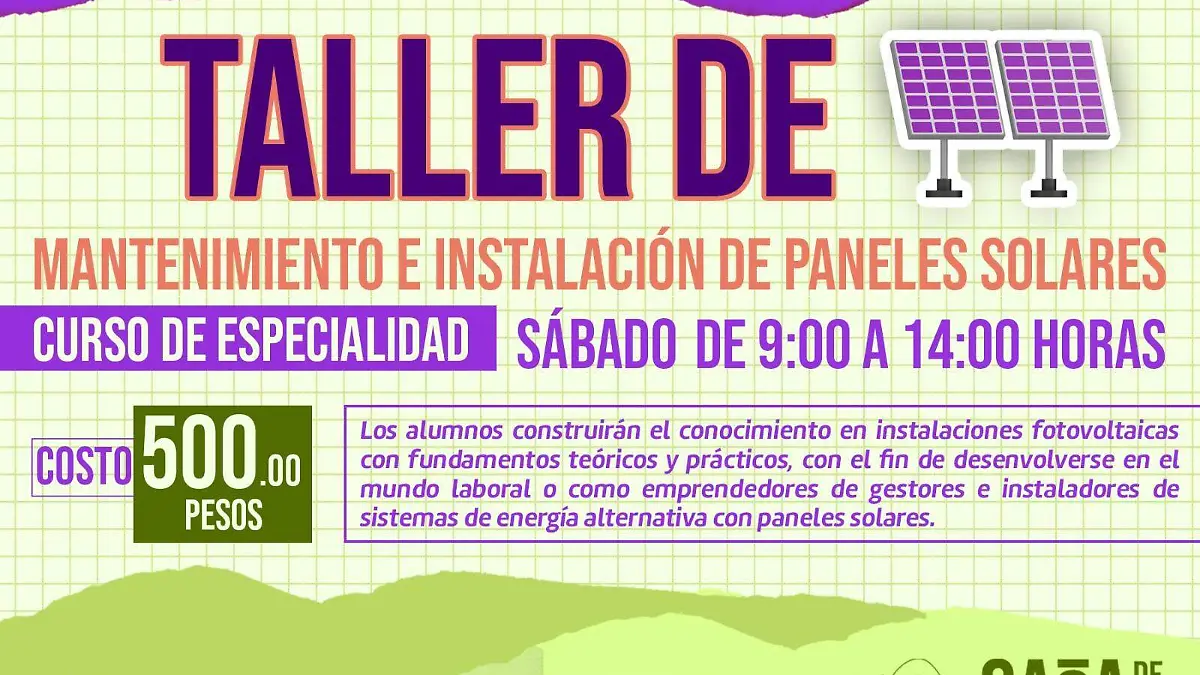 taller panel solar 