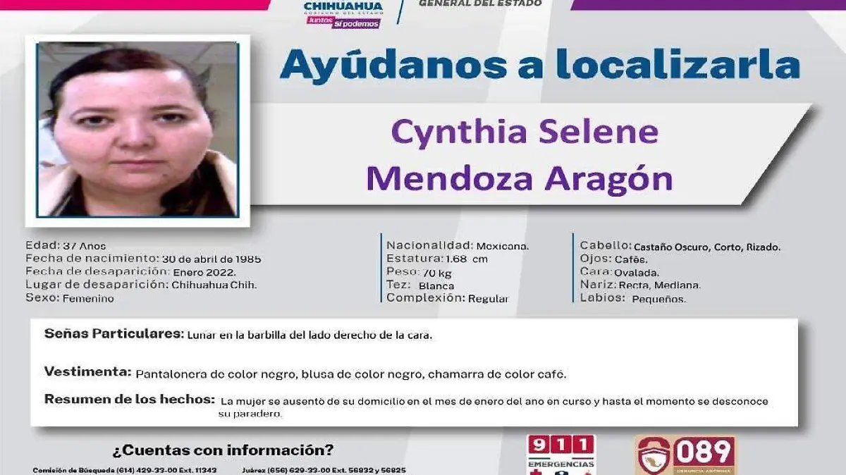 localizar a Cynthia