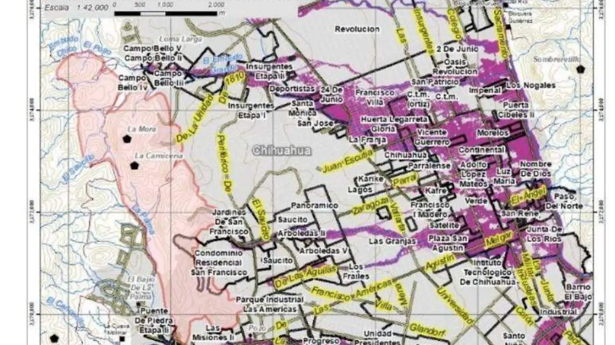 mapa de zonas de riesgo