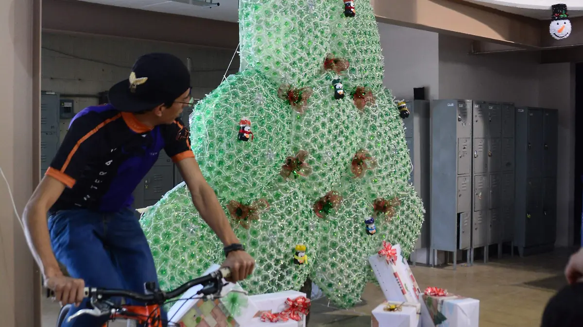 Arbol de navidad con pet reciclado tecnologico de chihuahua (25)