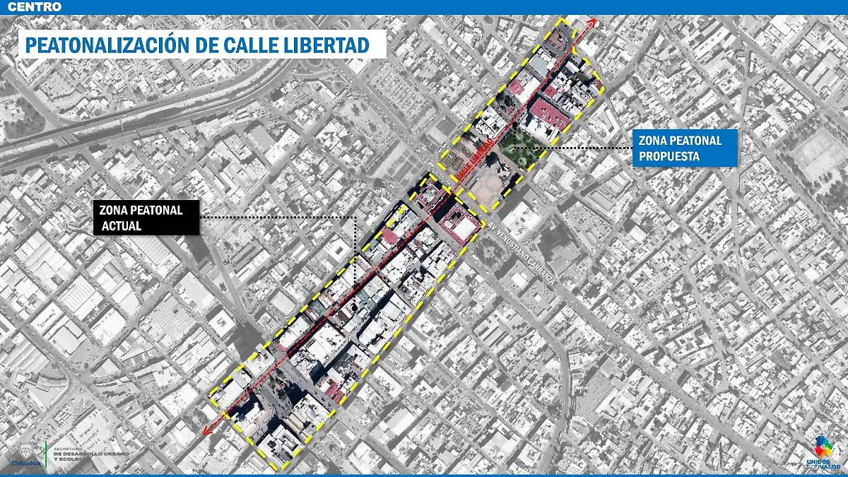 ZONA PEATONAL LIBERTAD PROYECTADA