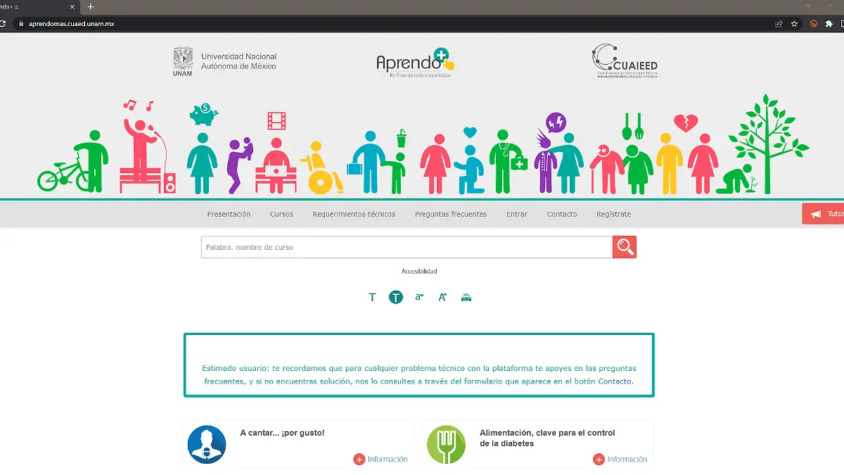 plataforma aprendo+ unam