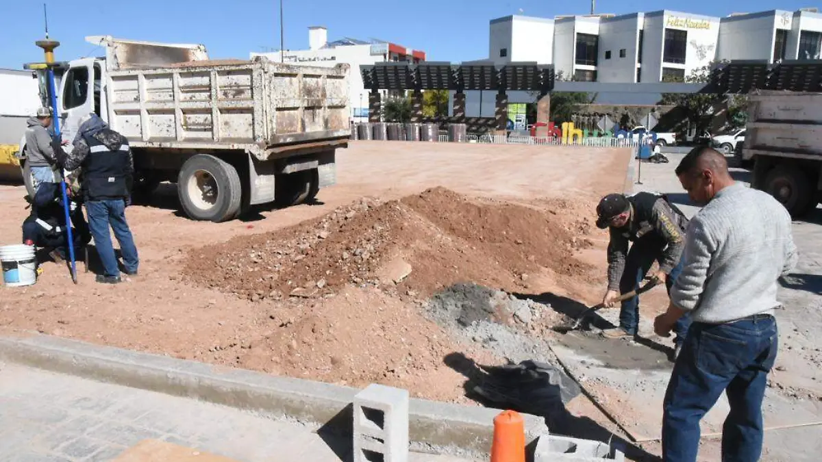 adornos navideños en el centro