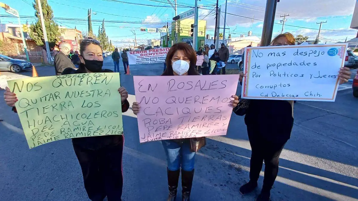 se manifiestan ejidatarios rosales