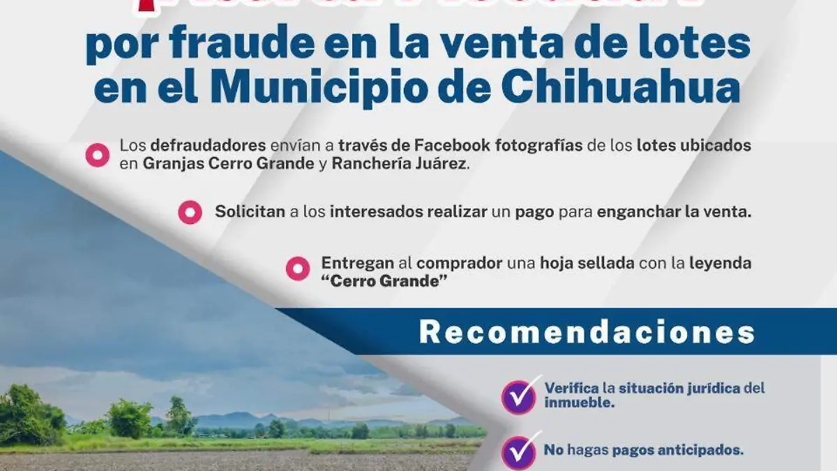 Fraude terrenos chihuahua