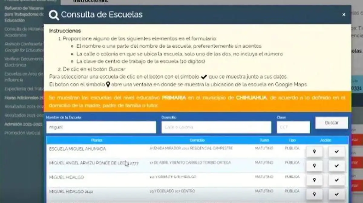 Información educativa