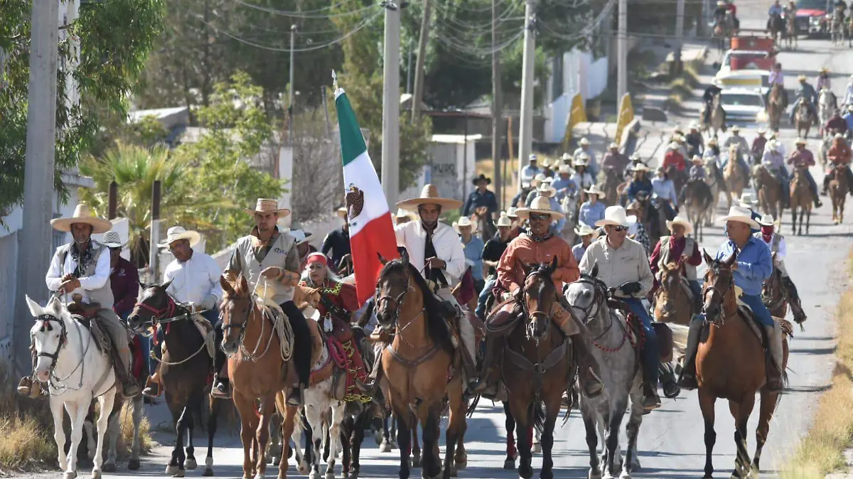 cabalgata villista a el charco jinetes caballos