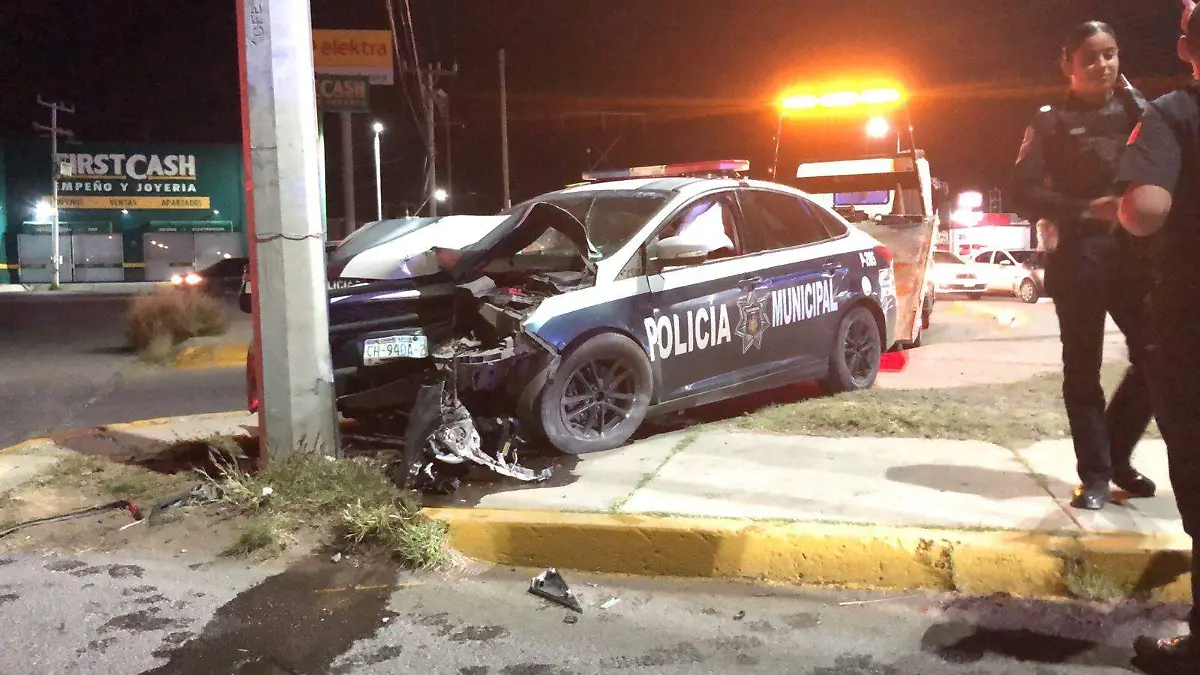 Choca policía municipal