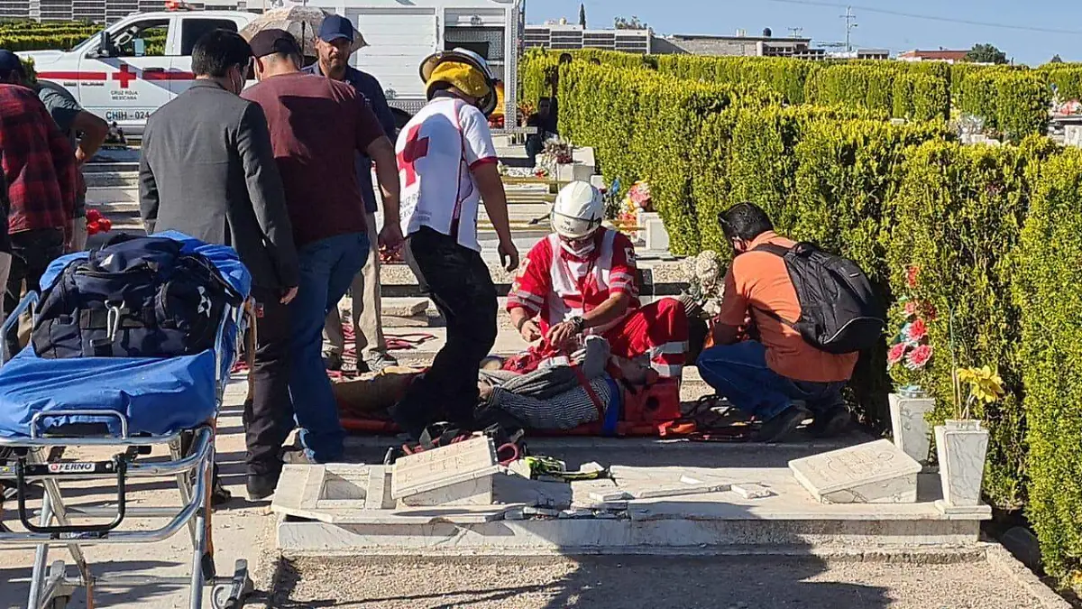 accidente en panteon
