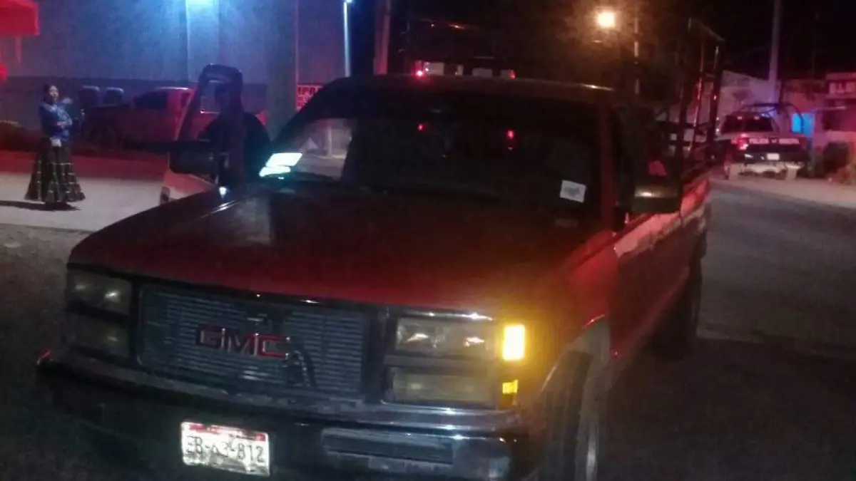 Camioneta del presunto responsable