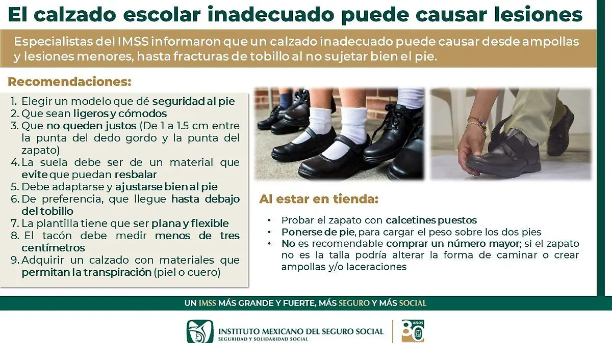 zapatos adecuados