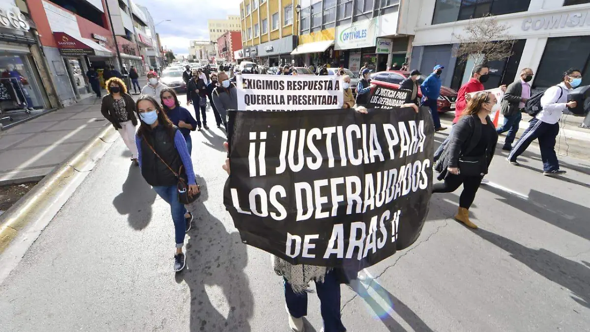 manifestación afectados aras