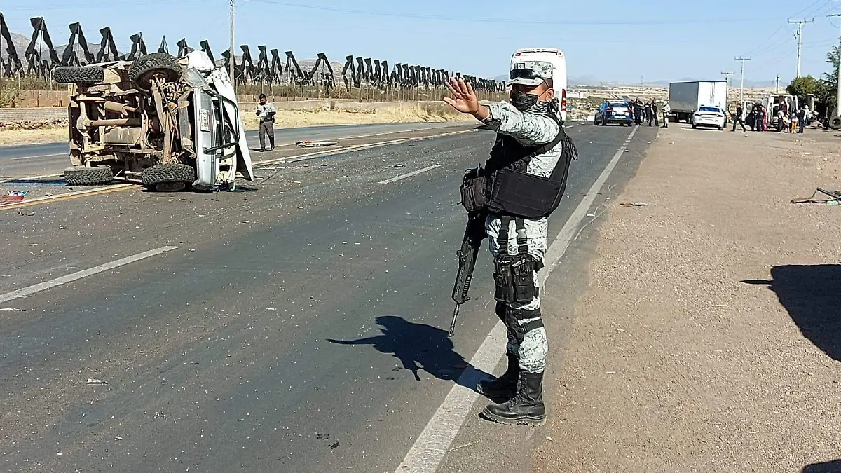 accidente en la carretera Cuauhtémoc