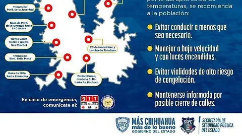 cierran vialidades por congelamiento