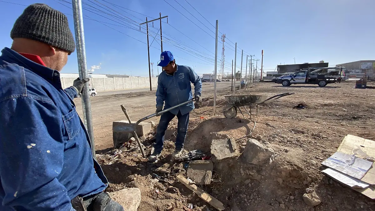 Malla en campamento migrante