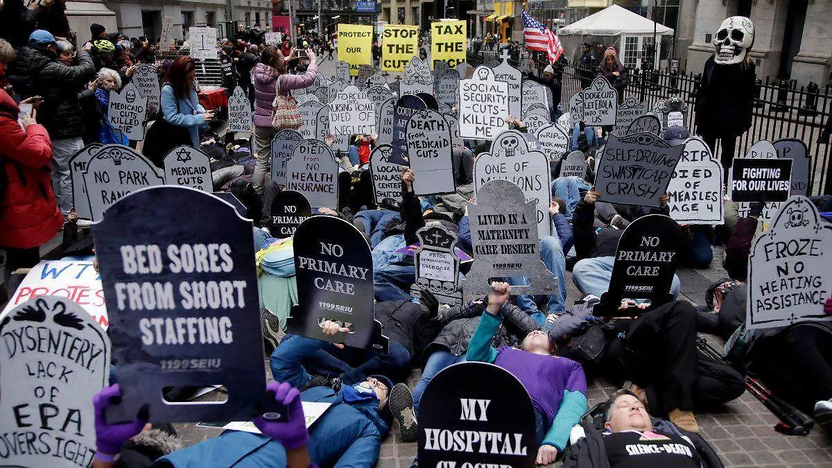 Manifestación contra los recortes en EU