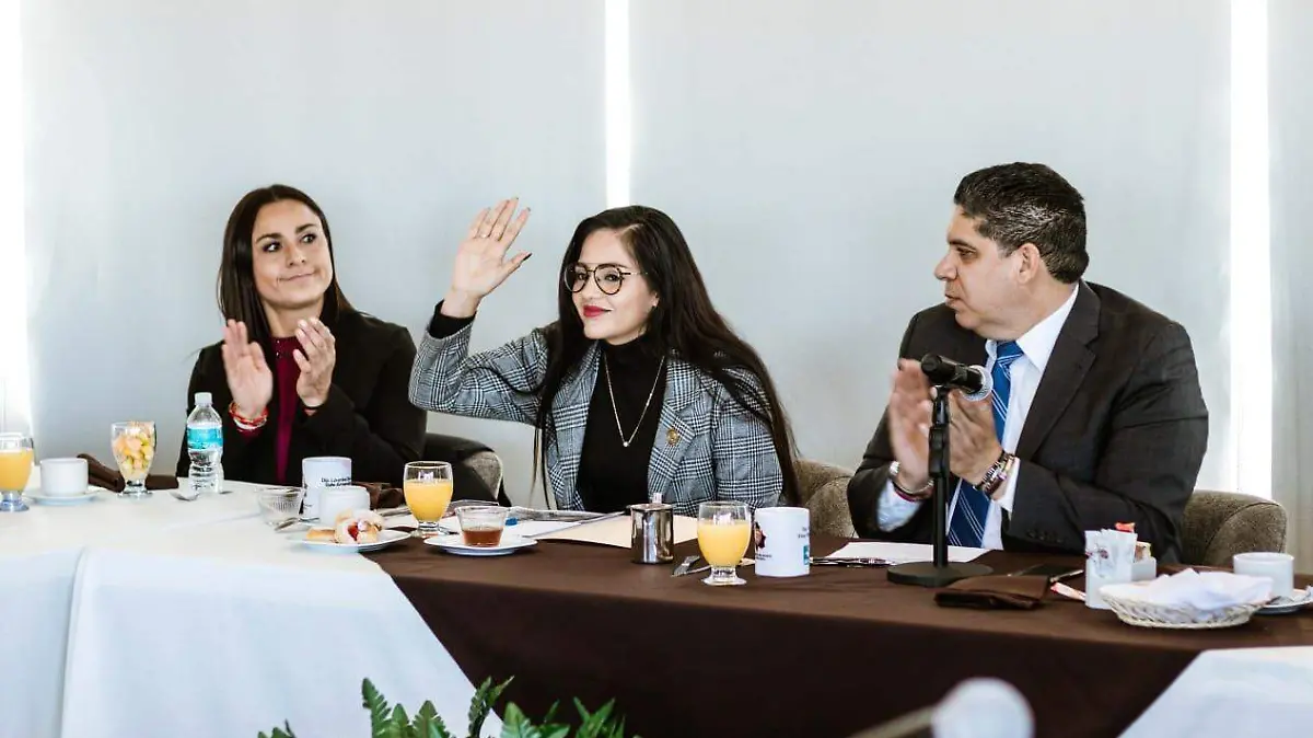 Luly Valle, diputada local, presidio la rueda de prensa-22