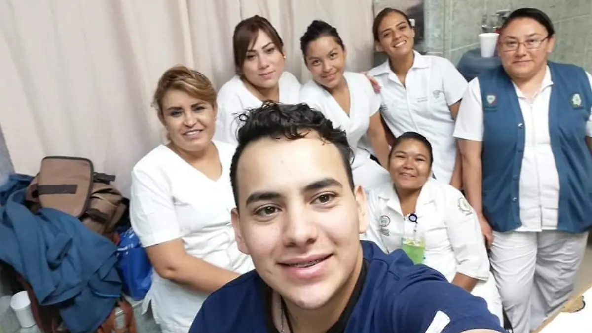 Con compañeros enfermeros