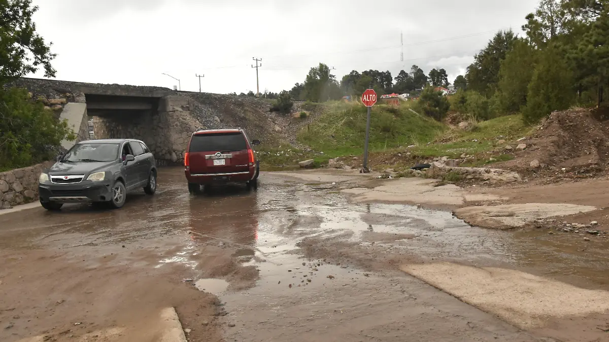 Zona de afectaciones x lluvias_creel