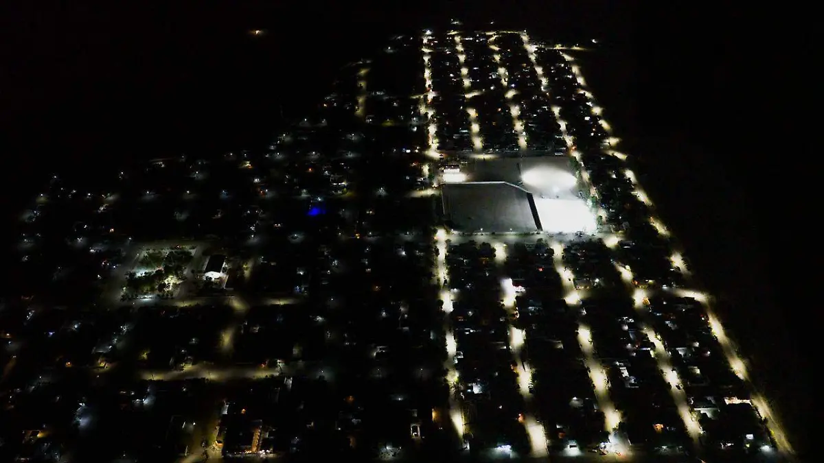 Alumbrado público Delicias noche