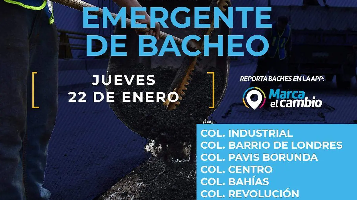 bacheo 22 de enero