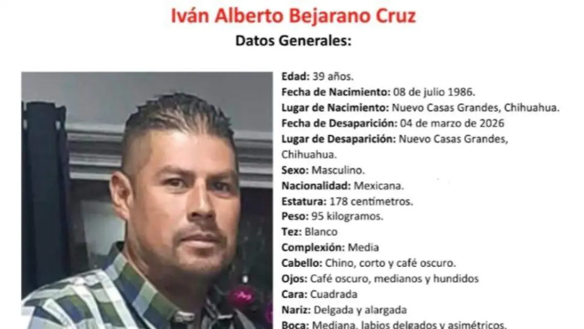 Iván Alberto Bejarano Cruz, de 39 años