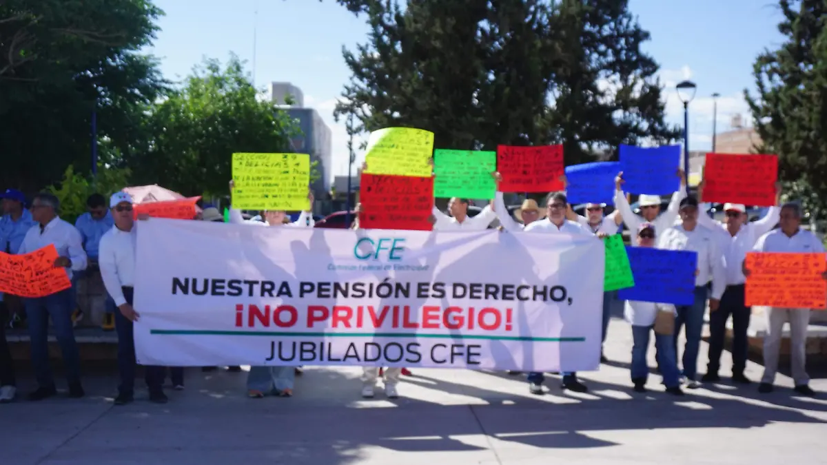 Trabajadores CFE manifestación