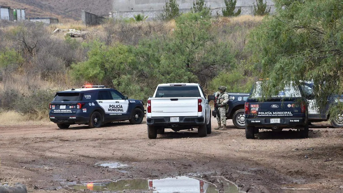 Movilización ejido sacramento patrullas policía 