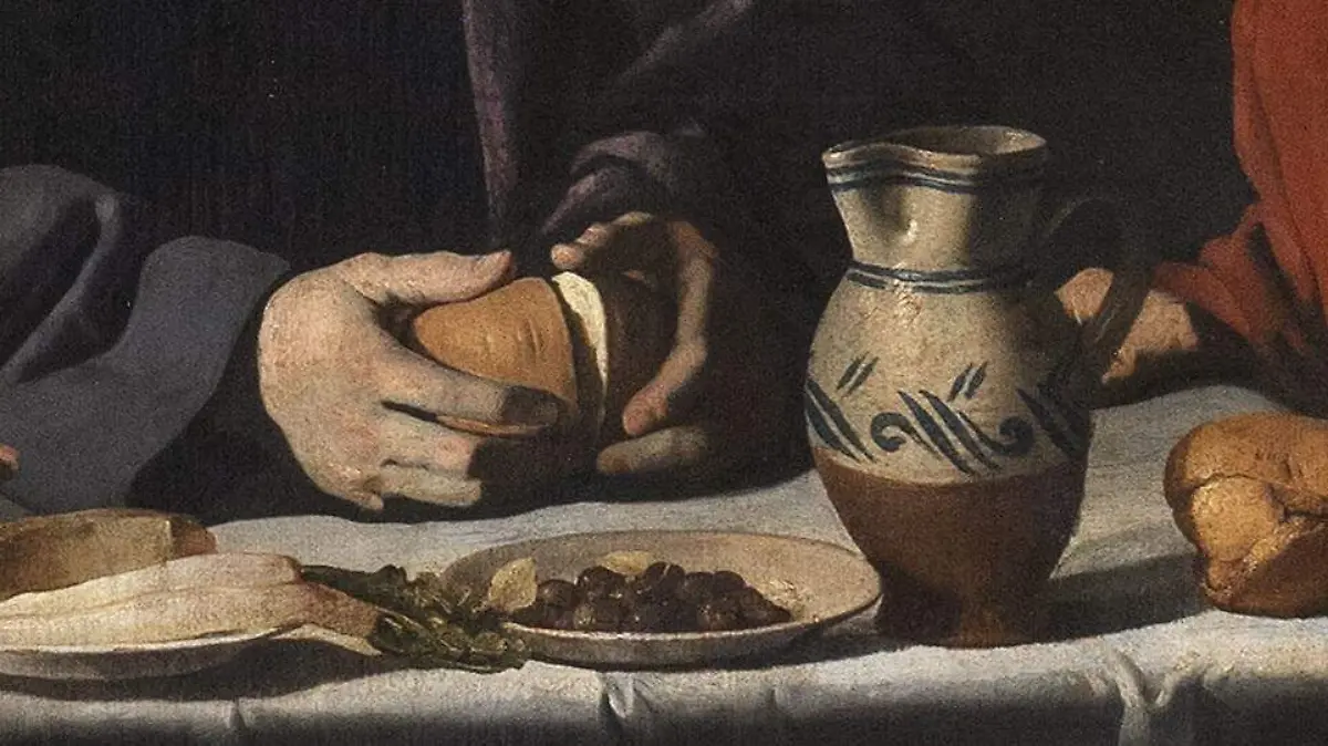 La Cena de Emaus-Francisco de Zurbarán-detalle