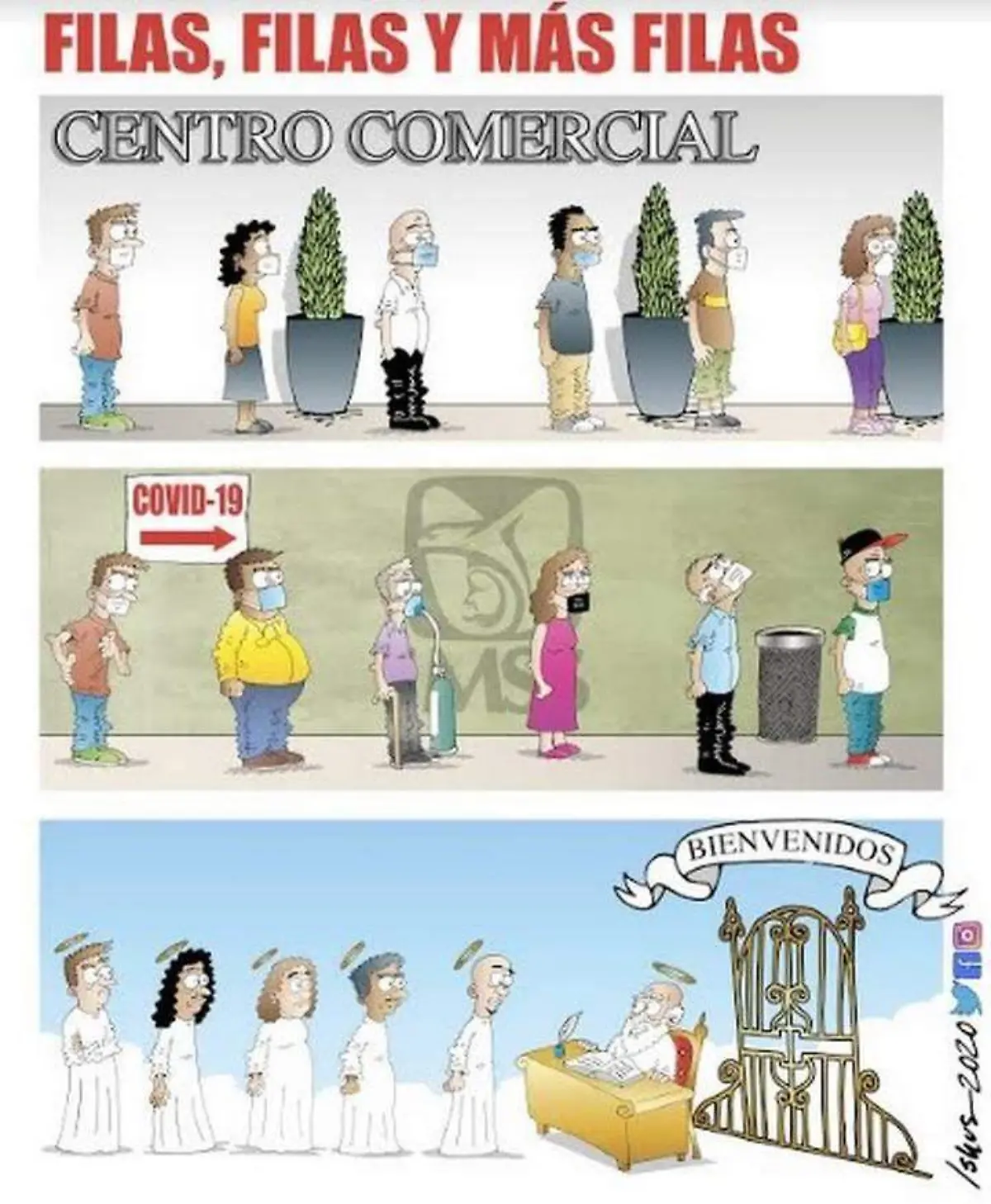 Filas, filas y más filas