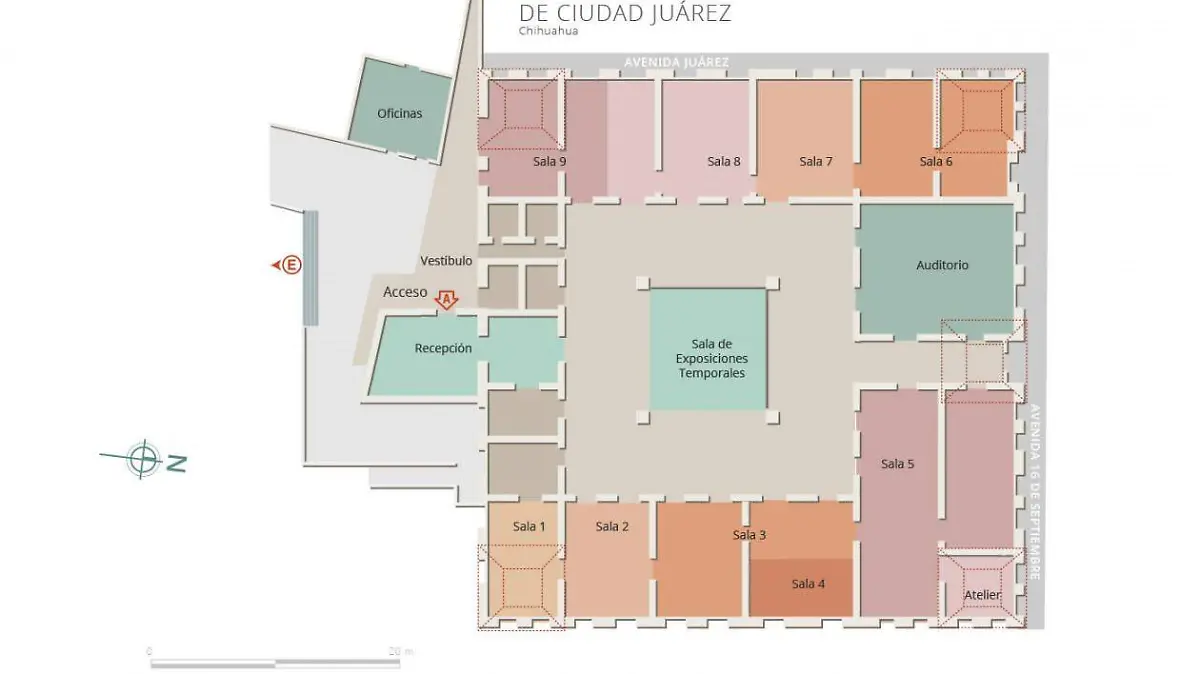 mapa del museo