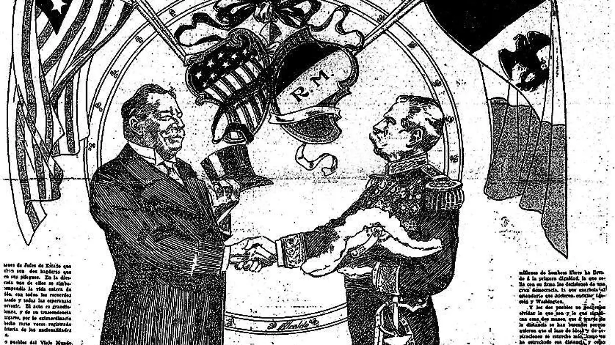 William Taft y Porfirio díaz2