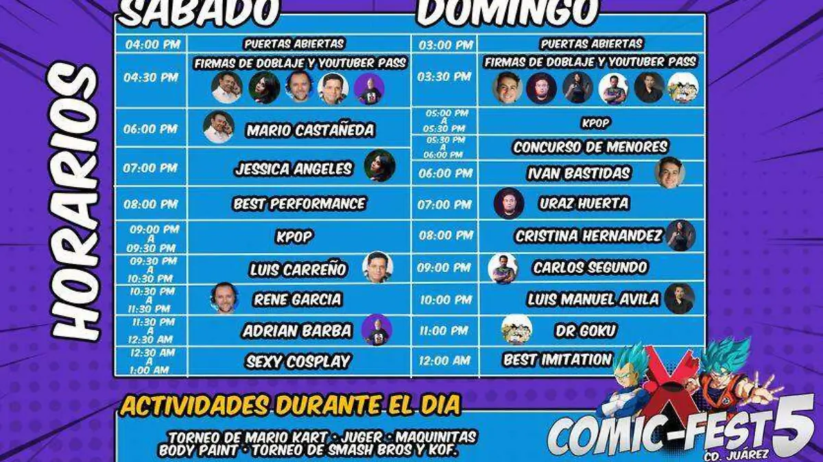 Comic Fest horarios